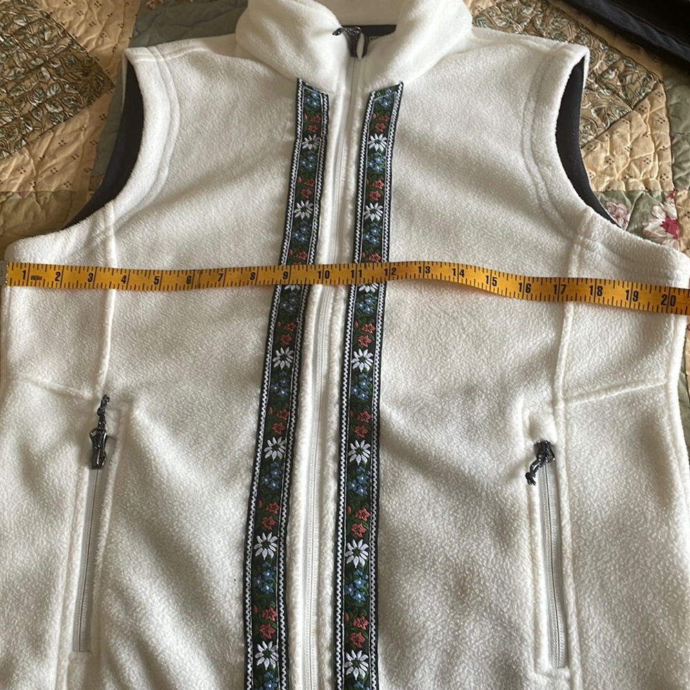 Winter white nordic fleece vest